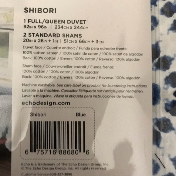 Echo New York Bedding Echo New York Fullqueen Duvet Mini Set Poshmark